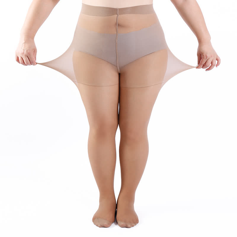 Plus Size Solid Color Pantyhose(3 Pairs) - image 19