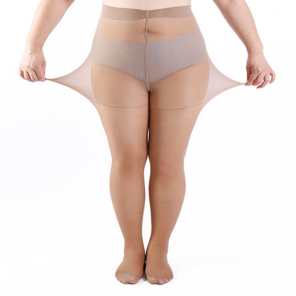 Plus Size Solid Color Pantyhose(3 Pairs) - image 19