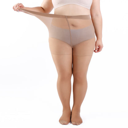 Plus Size Solid Color Pantyhose(3 Pairs) - image 15