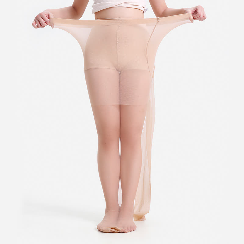 Plus Size Solid Color Pantyhose(3 Pairs) - Nude - 4XL - image 20