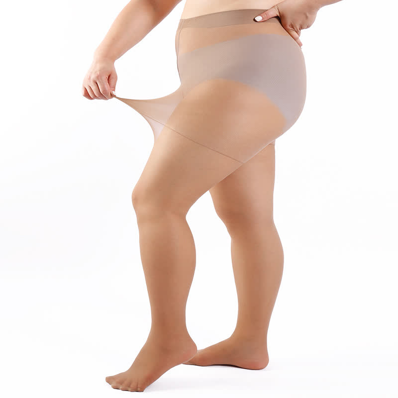 Plus Size Solid Color Pantyhose(3 Pairs) - image 16