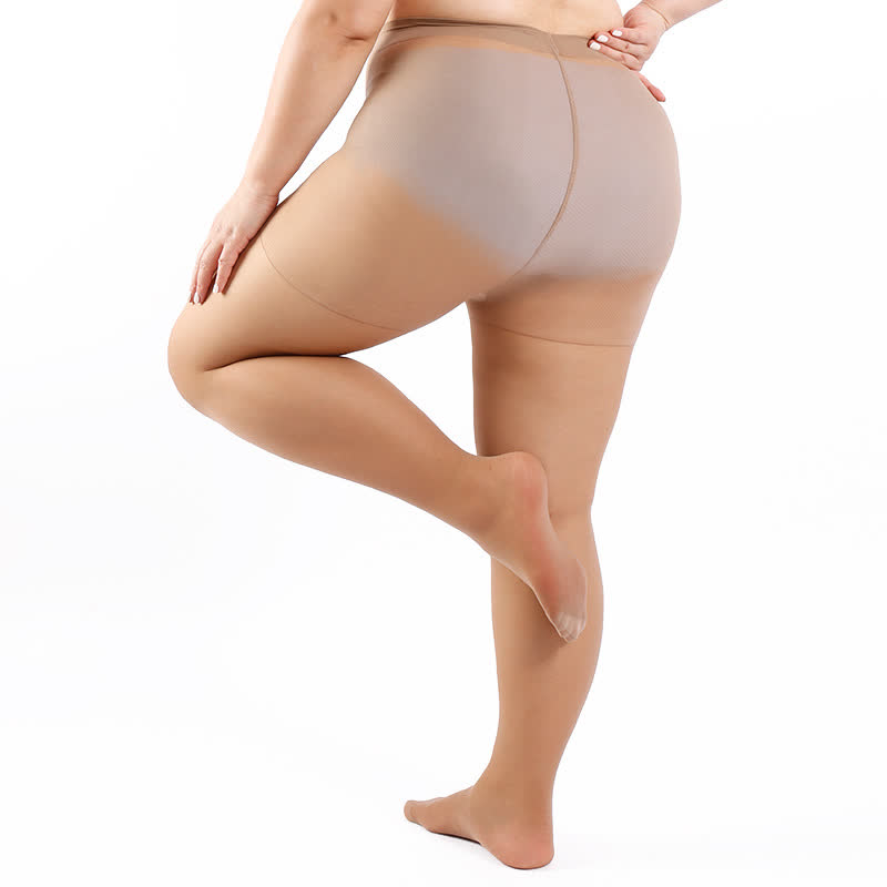 Plus Size Solid Color Pantyhose(3 Pairs) - image 17