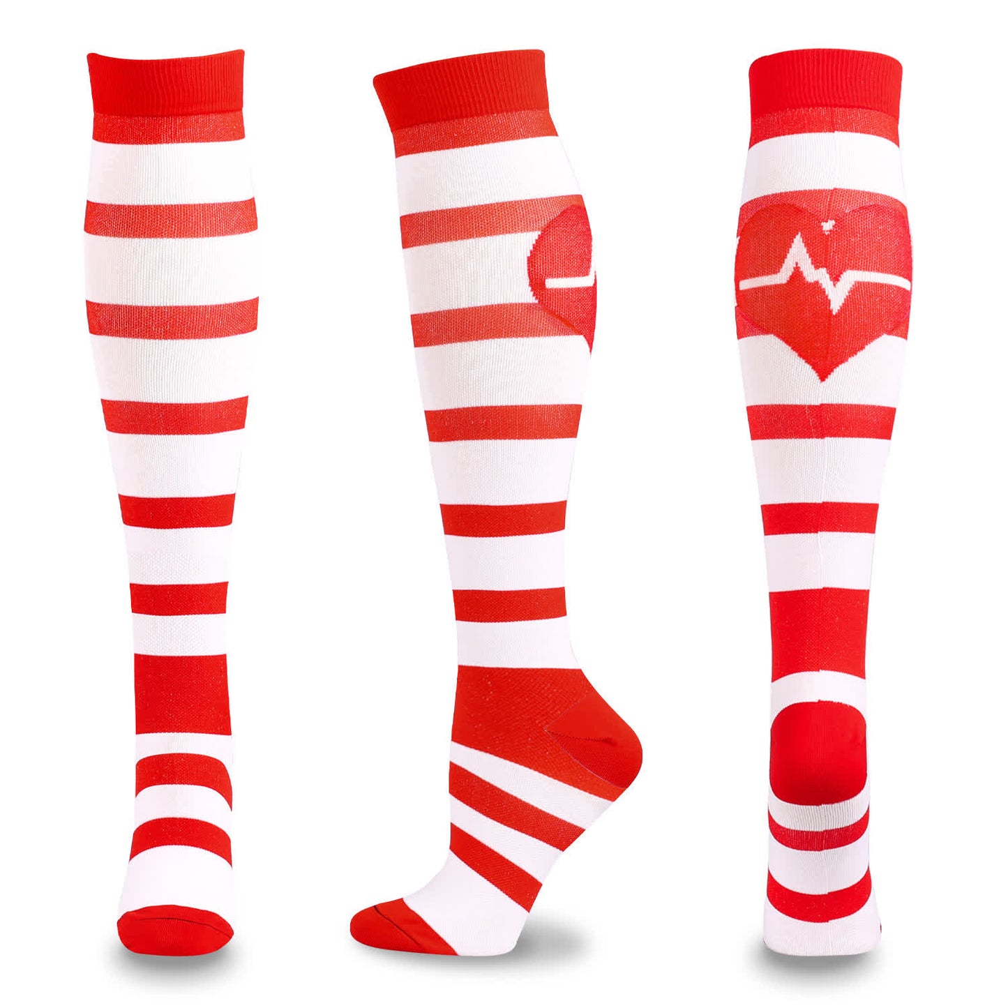 Medical Pattern Print Compression Socks(5 Pairs)
