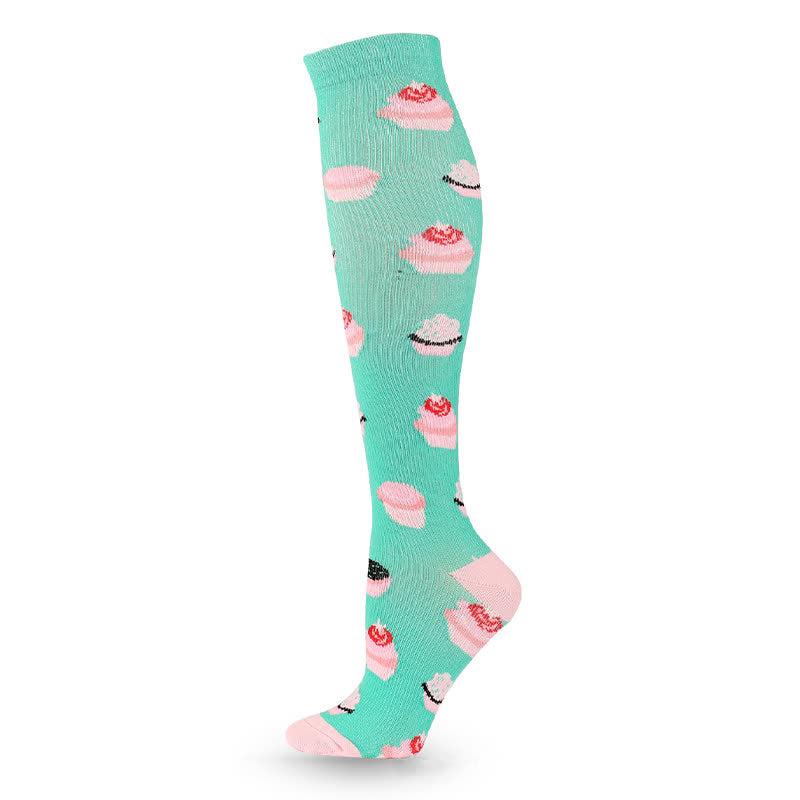 Fun Print Compression Socks(4 Pairs)