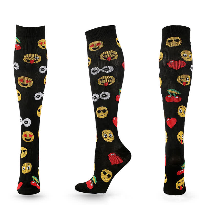 Fun Print Compression Socks(4 Pairs)