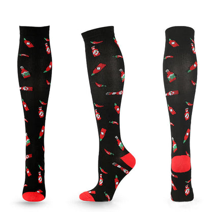 Fun Print Compression Socks(4 Pairs)