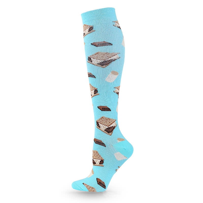 Fun Print Compression Socks(4 Pairs)