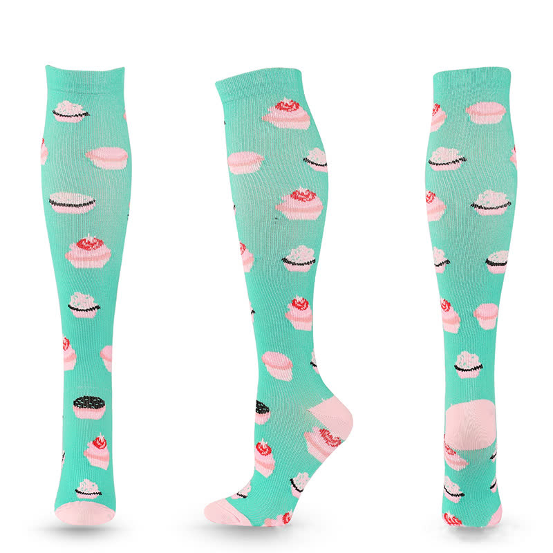 Fun Print Compression Socks(4 Pairs)
