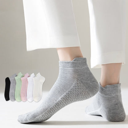 Thin Mesh Breathable Cotton Ankle Socks(6 Pairs) - image 2