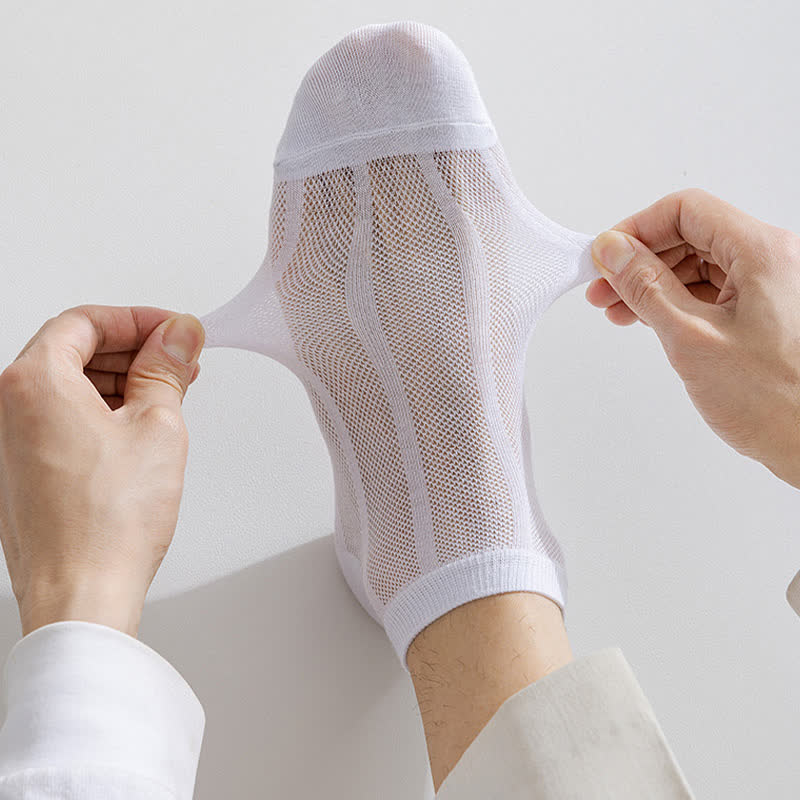 Solid Color Thin Breathable Sweat-absorbent Socks(5 Pairs)