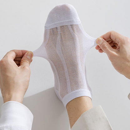 Solid Color Thin Breathable Sweat-absorbent Socks(5 Pairs)