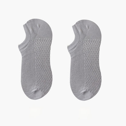 Breathable Mesh Ultra-Thin No Show Socks(8 Pairs) - Light Gray - EU42-48(US8.5-13) - image 9