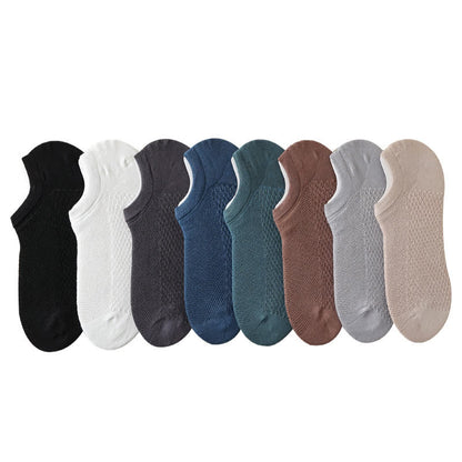 Plus Size Breathable Mesh Ultra-Thin No Show Socks(8 Pairs)