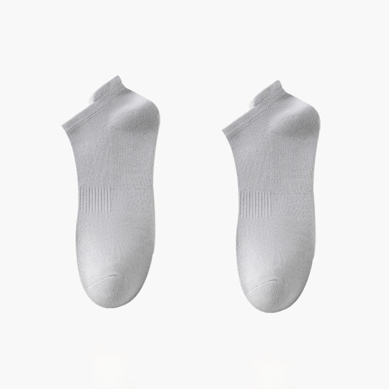 Thin Breathable Cotton No Show Socks(8 Pairs) - Light Gray - EU42-48(US8.5-13) - image 6