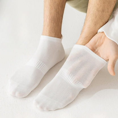 Plus Size Thin Breathable Cotton No Show Socks(8 Pairs)