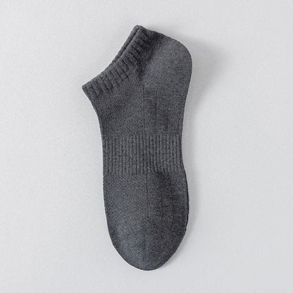 Lightweight Breathable Mesh Solid Color No Show Socks(6 Pairs) - Dark Grey - EU44-50(US10-15) - image 12
