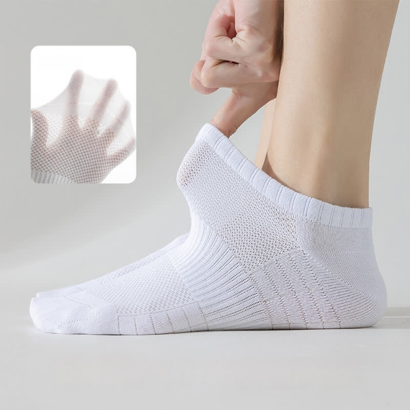 Lightweight Breathable Mesh Solid Color No Show Socks(6 Pairs) - image 2