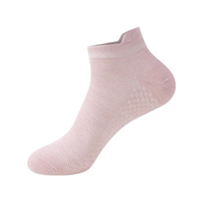 Thin Mesh Breathable Cotton Ankle Socks(6 Pairs) - Pink - EU36-41(US3-8) - image 5