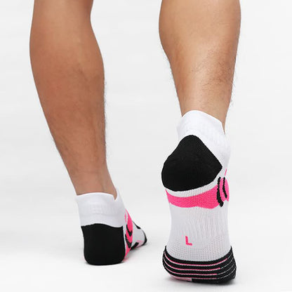 Bright Color Block Breathable Sports Ankle Socks(4 Pairs) - image 3
