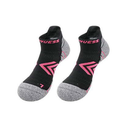 Bright Color Arrow Breathable Sports Ankle Socks(6 Pairs) - Black - EU39-44(US6-10) - image 5