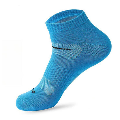 Simple Sports Sweat-absorbent Cotton Ankle Socks(6 Pairs) - Blue - EU39-45(US6-11) - image 2