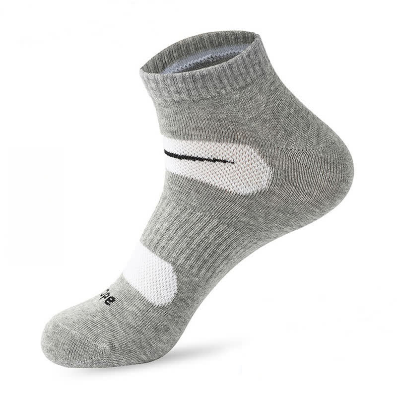 Simple Sports Sweat-absorbent Cotton Ankle Socks(6 Pairs) - Light Gray - EU39-45(US6-11) - image 5