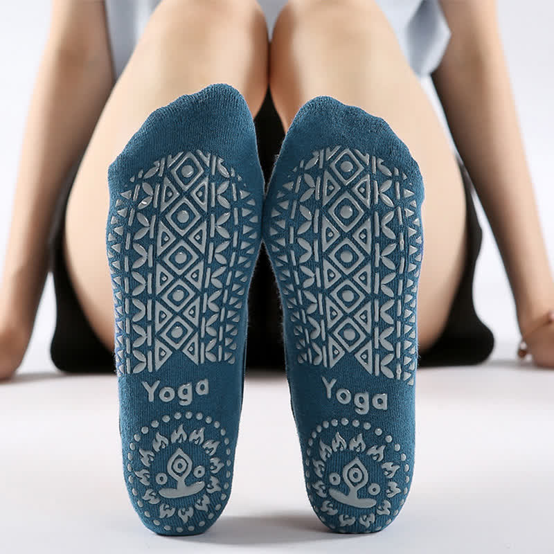 Cotton Non-Slip Cross Strap Floor Socks(6 Pairs)