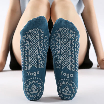 Cotton Non-Slip Cross Strap Floor Socks(6 Pairs)