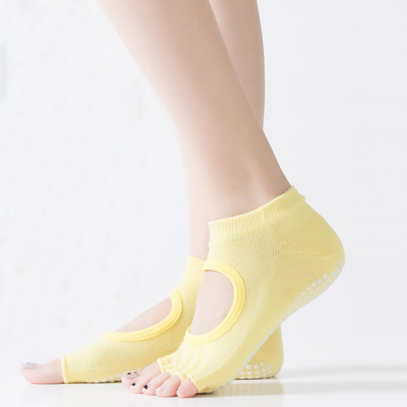 Non-Slip Five-Toe Open Toe Yoga Socks(5 Pairs)