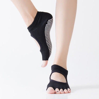 Non-Slip Five-Toe Open Toe Yoga Socks(5 Pairs)