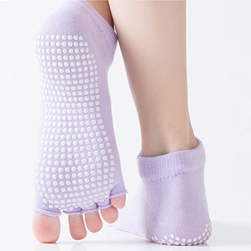 Non-Slip Five-Toe Open Toe Yoga Socks(5 Pairs)