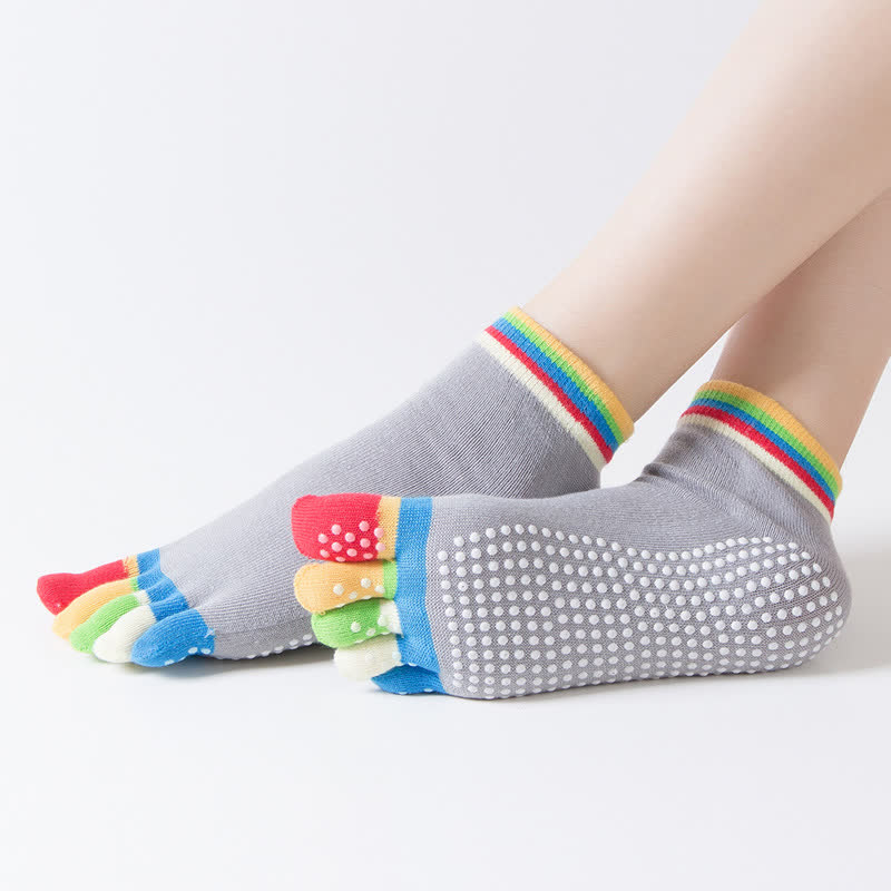 Colorful Non-Slip Five-Toe Yoga Socks(6 Pairs)