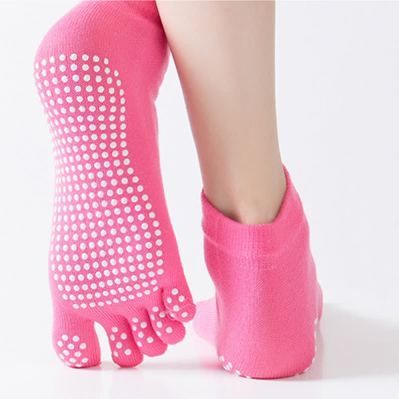 Colorful Non-Slip Five-Toe Yoga Socks(6 Pairs)