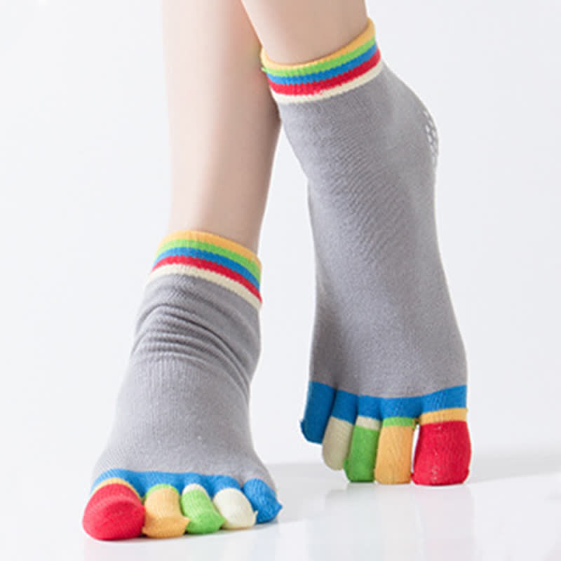 Colorful Non-Slip Five-Toe Yoga Socks(6 Pairs)