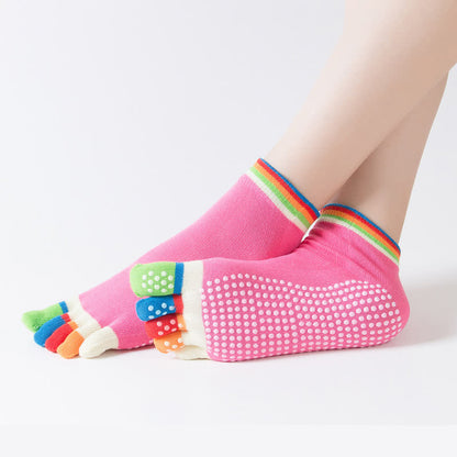 Colorful Non-Slip Five-Toe Yoga Socks(6 Pairs)