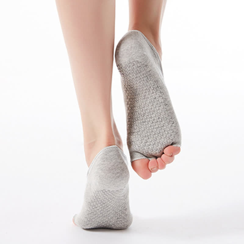 Cotton Non-Slip Cross Strap Open Toe Floor Socks(6 Pairs)