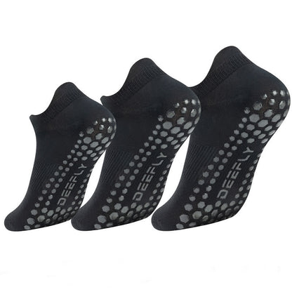 Solid Color Non-slip Breathable Yoga Sports Socks(3 Pairs)
