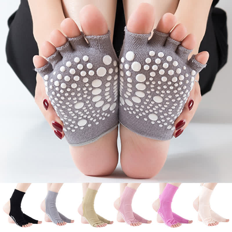 Open Toe Open Heel Yoga Sports Socks(6 Pairs)