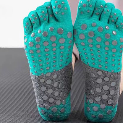Non-slip Breathable Fitness Grip Socks(5 Pairs) - image 2