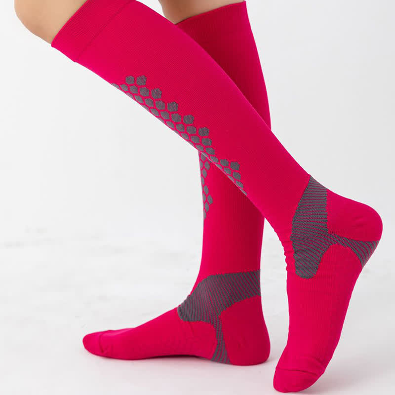 Geometric Pattern Compression Socks(3 Pairs)