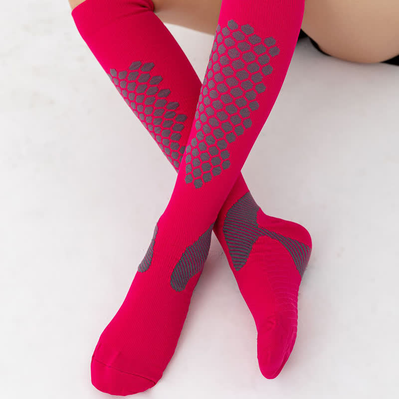 Geometric Pattern Compression Socks(3 Pairs)
