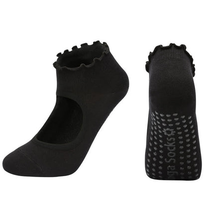 Non-Slip Cotton Open Instep Yoga Socks(6 Pairs)