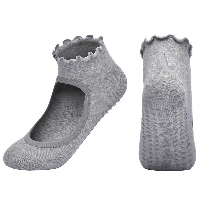 Non-Slip Cotton Open Instep Yoga Socks(6 Pairs)