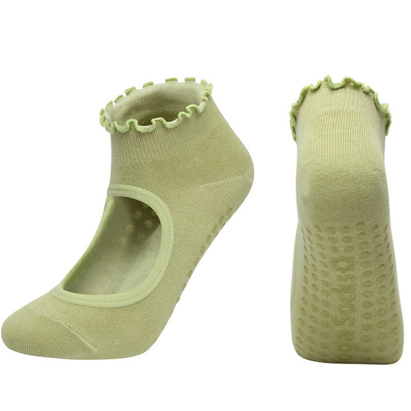 Non-Slip Cotton Open Instep Yoga Socks(6 Pairs)