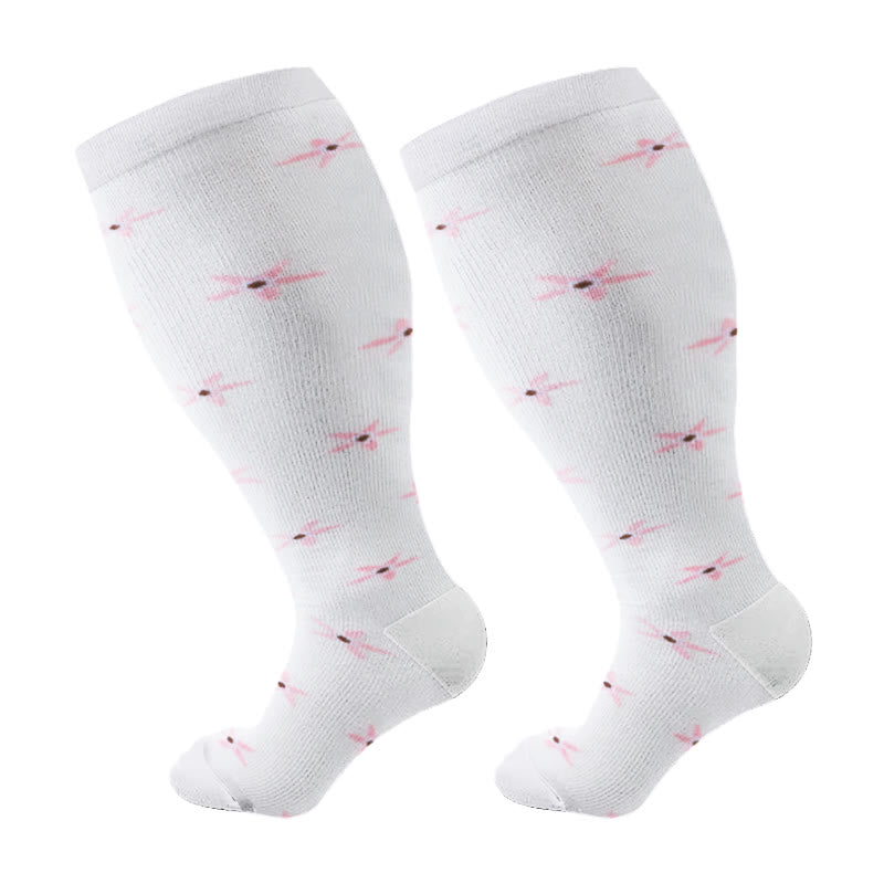 Plus Size Defoliation Compression Socks - White - 4XL - image 7