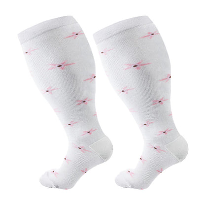 Plus Size Defoliation Compression Socks(3 Pairs) - White - 4XL - image 6