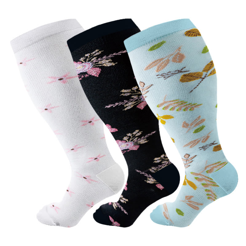 Plus Size Defoliation Compression Socks(3 Pairs) - Multicolor - 4XL - image 7