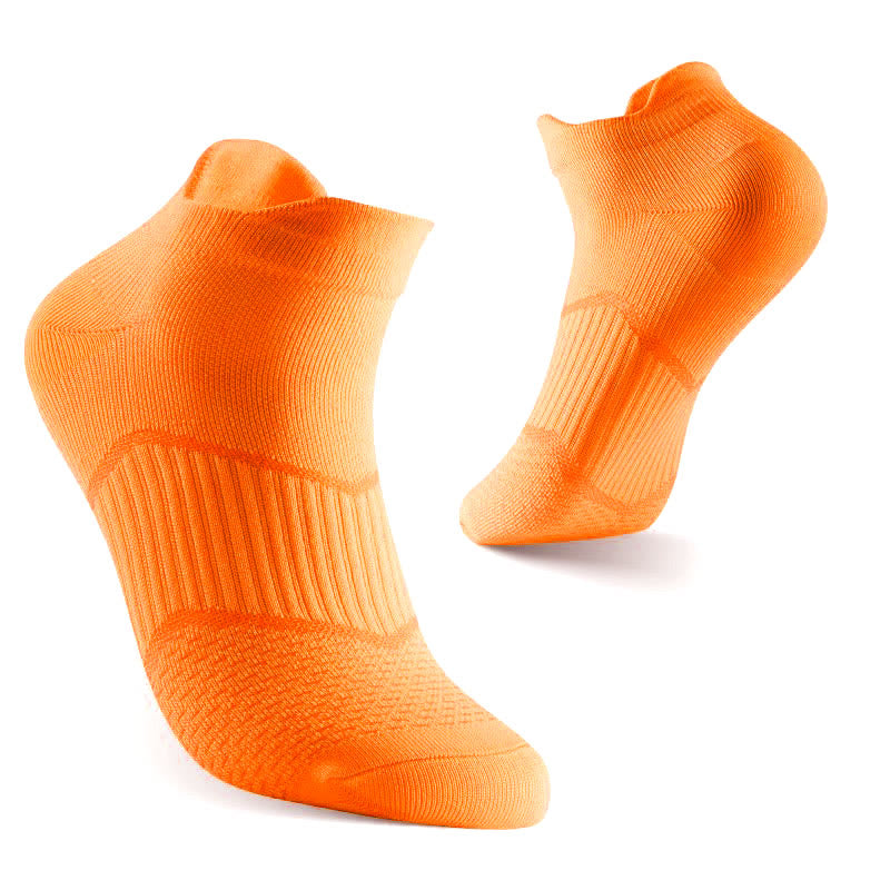Plus Size Fitness Quick Dry Ankle Compression Socks(8 Pairs) - Orange - EU37-45(US4-11) - image 8