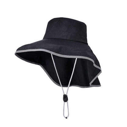 Wide Brim Sun Hat with Neck Flap - image 5