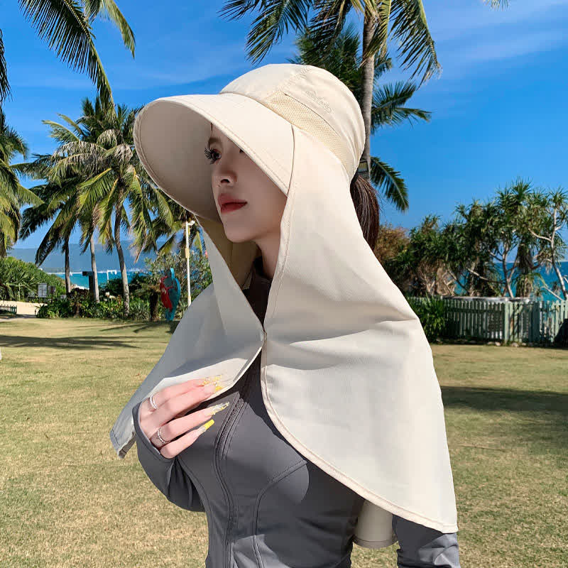 Wide Brim Waterproof Sun Hat with Neck Flap - image 2